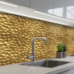 Metaal - Dynamisch - Goud keuken achterwand 2 middel 871 -3d_schuin