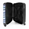 Strepen patroon blauw NBS - Handbagage koffer - Kinderen Unisex middel -binnenkant