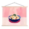 Rijst - Illustratie - Kom - Groente textielposter latten blank klein -3d