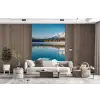 Landschap - Winter - Meer - Bergen - Uitzicht - IJs fotobehang vinyl groot -plant