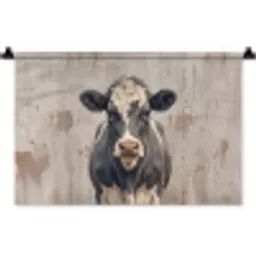 Koe - Portret - Dieren - Modern Wandkleed katoen klein -zz3d