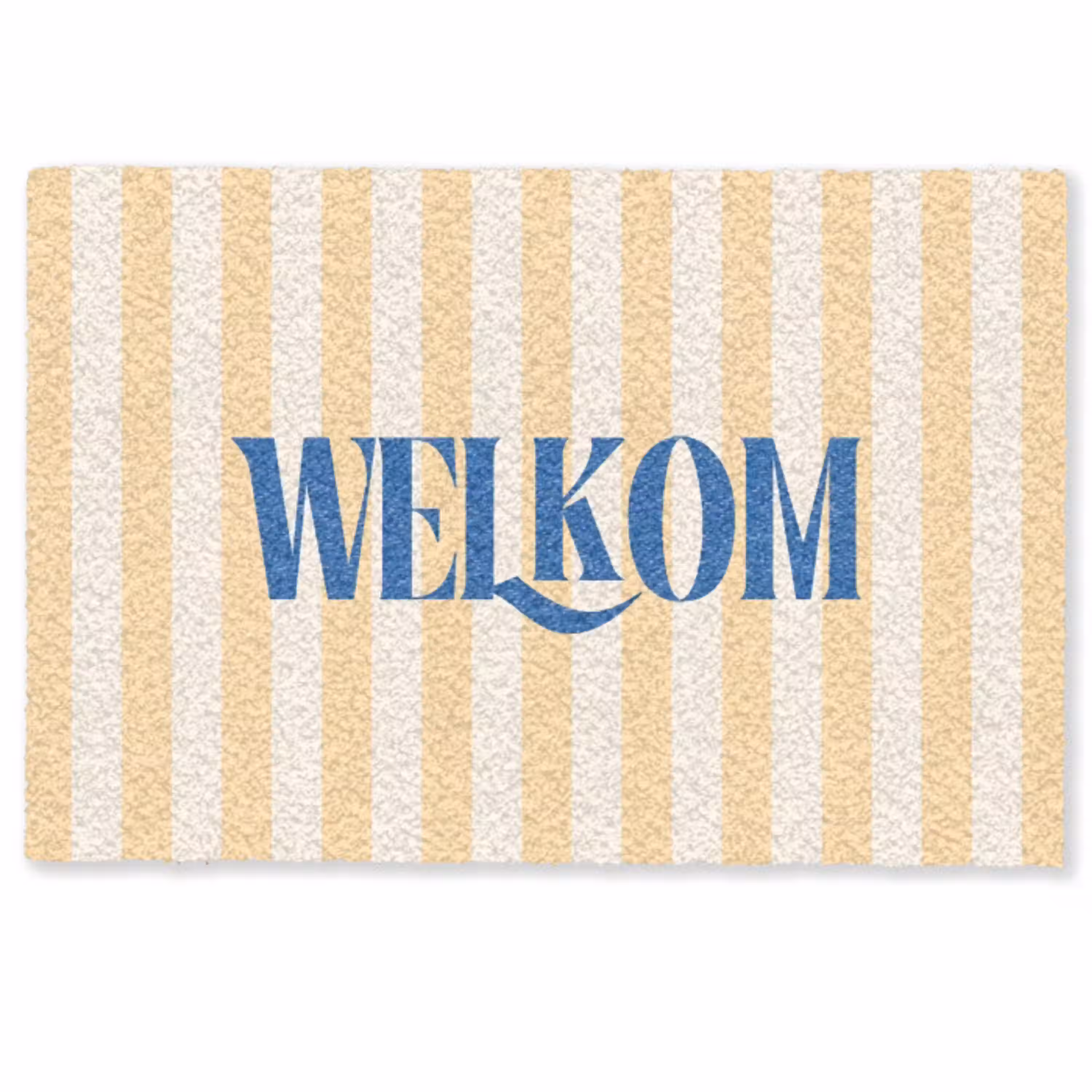 Blauw - Geel - Strepen - Welkom Deurmat klein -zkaufland3d