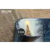 Kerstlicht - Woud - Hert - Donker Placemat vinyl groot -closeup
