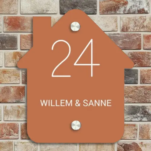 Terracotta - Klassiek Naambord Huisje klein -sfeer6