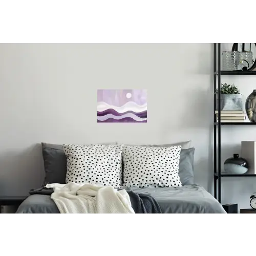Golven - Heuvels - Abstract - Paars Muursticker klein -slaapkamer
