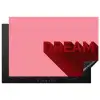 Dream - 3D - Rood - Roze Inductie beschermer vinyl 3mm klein -3d