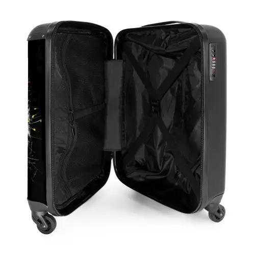 Volleybal met graffiti NBS - Handbagage koffer - Kinderen Unisex middel -binnenkant