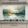 Groen - Modern - Abstract - Goud keuken achterwand spatscherm klein -3d_website