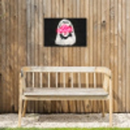 Neon - Letters - Vintage - Vrouw Tuinposter op houten frame 2 cm dik klein -sfeer4