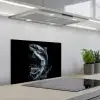 Vis - Koi - Zwart - Water keuken achterwand spatscherm klein -3d_schuin