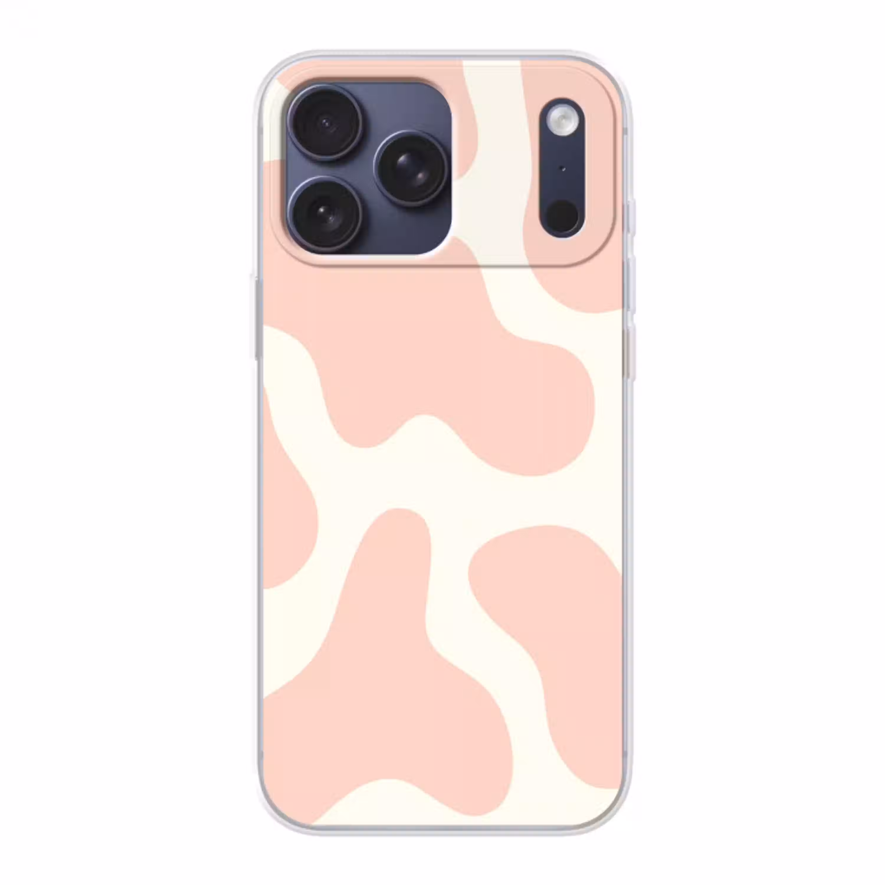 Vlekken - Wit - Roze - Patronen - Minimalistisch Telefoonhoesje iPhone 17 Pro Max klein -3d