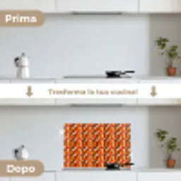 Retro - Modern - Kleurrijk keuken achterwand spatscherm klein 900 -voor_na_IT