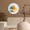 Disco - Discobal - Meloen - Pastel Wandcirkel kunststof plaat 5mm dik klein -sfeer1