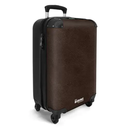 Lederen look chocolade bruin NBS - Handbagage koffer - Kinderen Unisex middel -productfoto_3d