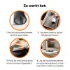 Honden - Bivakmuts - Zwart - wit Inductie beschermer vinyl 3mm klein -zzzzzzz-td-werking