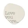 Minimalistisch - Love - Beige Wandcirkel Organisch Aluminium middel -3d