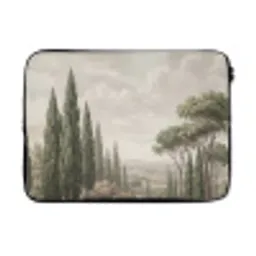 Vallei - Bos - Natuur - Groen laptophoes neopreen klein -3d