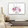 Moskee - Eid Mubarak - Suikerfeest - Kleurrijk - Ramadan - Islamitische canvas 2cm klein -sfeer6