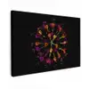 Bloemen - Oranje - Roze - Zwart Tuinposter op houten frame 2 cm dik klein -3d