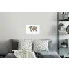 Wereldkaart - Kleurrijk - Bloemen - Lente Muursticker klein -slaapkamer