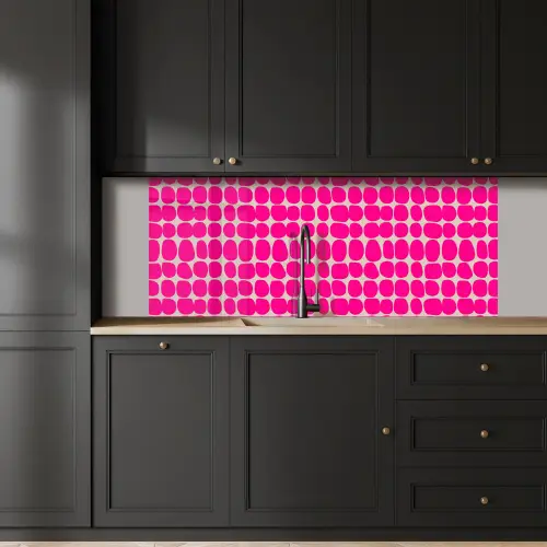 Stippen - Patroon - Roze keuken achterwand 2 middel 871 -sfeer1