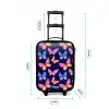 Kleurrijke vlinders in roze en blauw Kinderkoffer - Zwart klein -productfoto_formaten