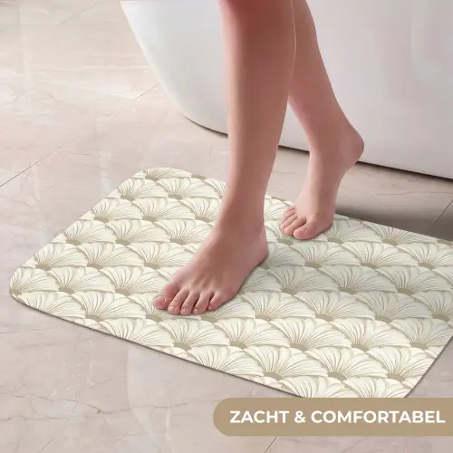 Klassiek - Art - Beige Badmat klein 997 -USP_ZachtNL