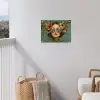 Vrouw - Bloemen - Vlinders - Natuur - Vintage tuinposter los doek klein -sfeer8