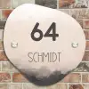 Aquarel - Beige - Modern Naambord Organisch middel -sfeer10