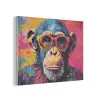 Graffiti - Chimpansee - Aap - Bril - Kleurrijk PET vilt klein -3d