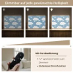 Kitten - Wolken - Blauw Light Box met batterij (Wandlamp) middel 907 -USP_dimbaarDE