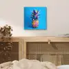 Ananas - Blauw - Tropisch - Vrolijk aluminium wit klein -sfeer3