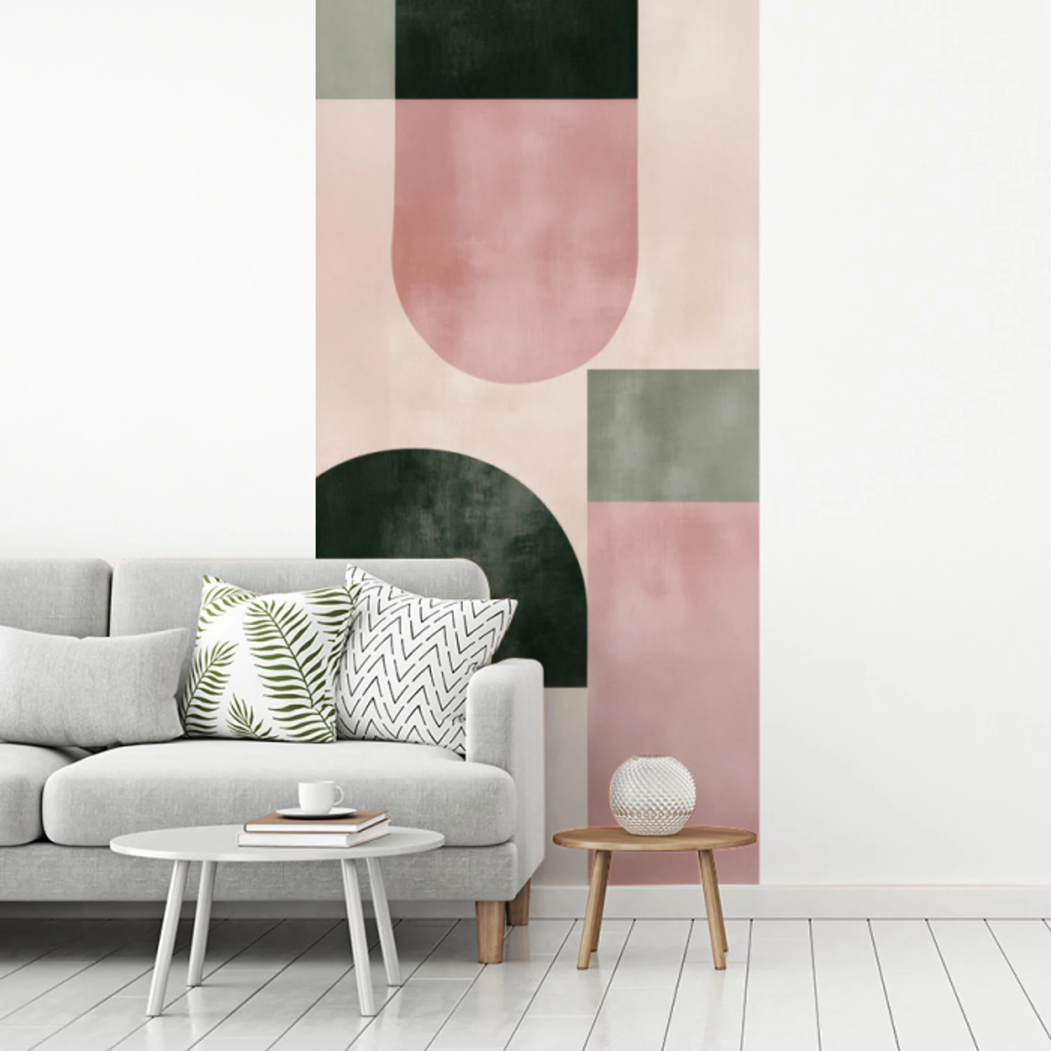 Vormen - Abstract - Cirkel - Zwart fotobehang vinyl groot -woonkamer