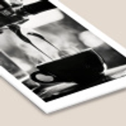 Coffee - Espresso - Koffiemachine - Kop fotolijst zwart zonder passe partout klein -zsfeer6