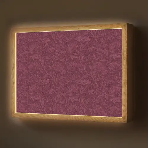 Bladeren - Patroon - Paars Light Box met batterij (Wandlamp) middel 907 -z3d_website