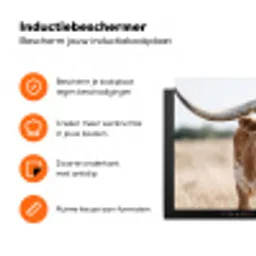 Texas Longhorn - Kalf - Weide - Dieren Inductie beschermer vinyl 3mm klein -zzzzzzz-td-ups