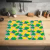 Ananas - Geel - Groen - Tropisch Inductie beschermer vinyl 3mm klein 276 -sfeer5