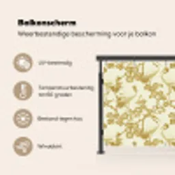 Kraanvogels - Kersenbloesem - Goud Balkonbeschermer Duitsland klein 596 -specs_NL