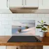 Duinen - Gras - Wolken - Beige keuken achterwand spatscherm klein -sfeer2