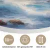 Golven - Zee - Kleurrijk - Rotsen Akoestische PET Vilt - Rond klein -closeup_NL
