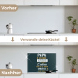 Quotes - Papa - Spreuken - Papa jij hebt ons al keuken achterwand spatscherm klein -voor_na_DE