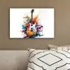 Gitaar - Graffiti - Muziek - Wit canvas 2cm klein -sfeer3