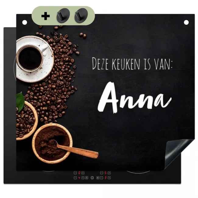 2 in 1 Inductie beschermer - Koffie