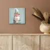 Kerstgnome - Cadeau - Groen aluminium wit klein -sfeer4
