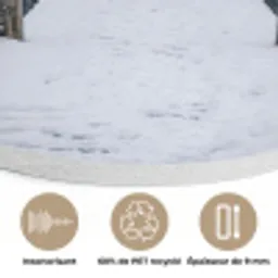 Steiger - Meer - Sneeuw - Bergen - Rustgevend Akoestische PET Vilt - Rond klein -closeup_FR