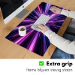 Lichtsnelheid - Ruimte - Roze - Paars Muismat XXL klein -sfeer3