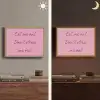 Eat me out don't stress me out - Roze - Handgeschreven Light Box met batterij (Wandlamp) middel -sfeer3