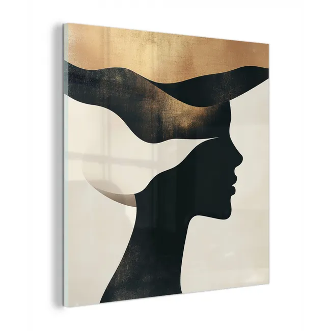 Vrouw - Golven - Zwart plexiglas 5mm klein -z3d