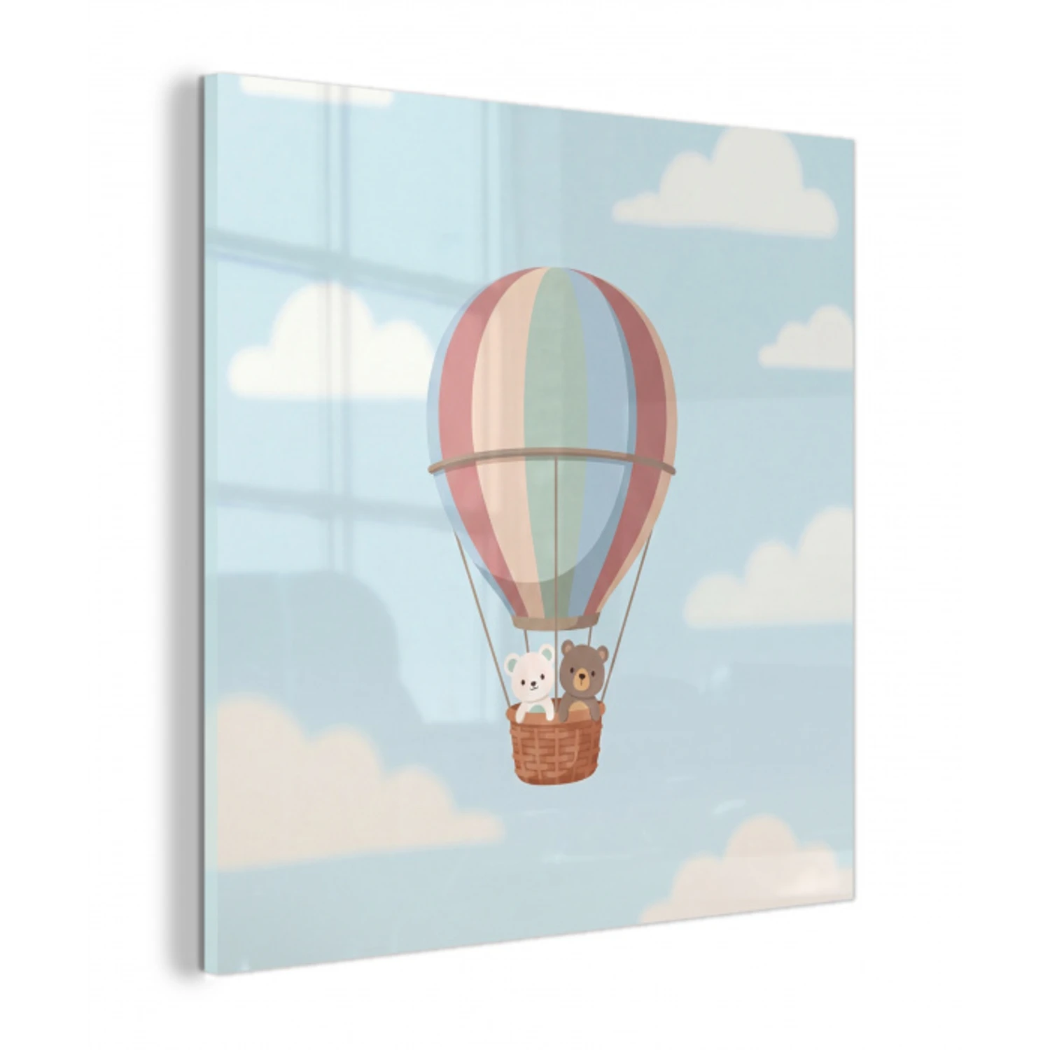 Luchtballon - Beren - Pastel plexiglas 5mm klein -z3d