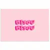 Bisou - Roze - Dikke letters poster papier klein -3d